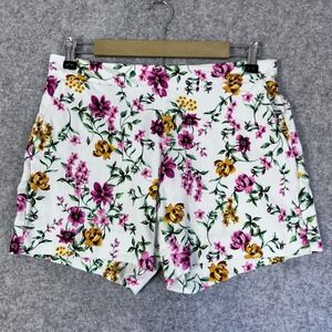 White House Black‎ Market Shorts 6 Pull-On Stretch Floral Spring Feminine Preppy